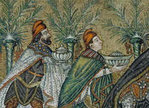 Detail der Mosaiken der Heiligen Drei Könige