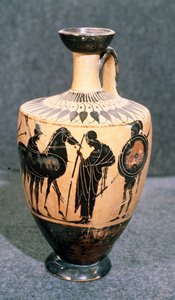 Schwarzfigurige attische Vase, 5. Jahrhundert v. Chr.