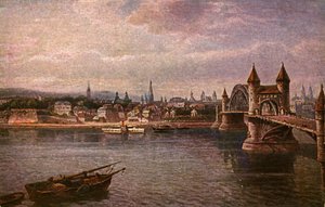Bonn, Deutschland: Alte Rheinbrücke von Unbekannter Künstler