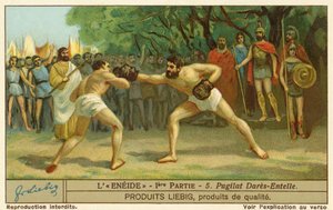 Boxkampf am Jahrestag des Todes von Äneas