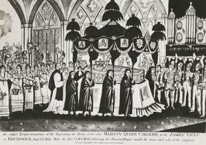 Beisetzung der Leiche von Königin Caroline in der Familiengruft im Dom von Braunschweig
