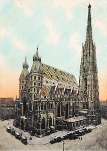 Kathedrale und Metropolitankirche St. Stephan, Wien Ende 19./Anfang 20. Jahrhundert (Postkarte) von Unbekannter Künstler