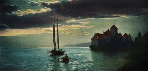 Château de Chillon - das Schloss am Genfersee (bei Montreux) von Unbekannter Künstler