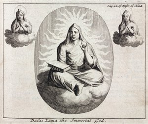 Dalai Lama der unsterbliche Gott, ca. 1700 von Unbekannt