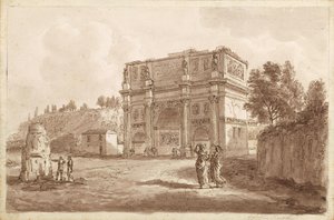 Der Konstantinsbogen in Rom von Unbekannter Künstler