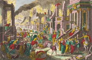 Zerstörung Jerusalems durch Nebukadnezar II. 18. Jahrhundert von Alec Hunter