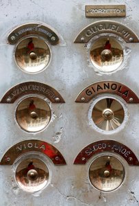 Türklingelknopf-Panel, Venedig, Italien (Foto)