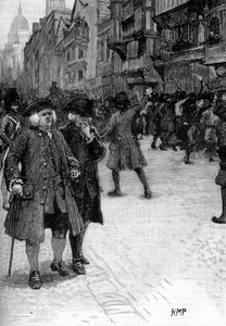 Dr. Samuel Johnson betrachtet die Gordon-Unruhen