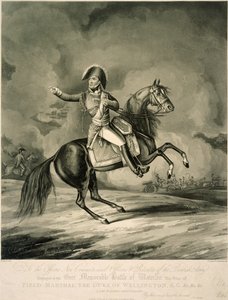 Herzog von Wellington in der Schlacht von Waterloo von Unbekannter Künstler