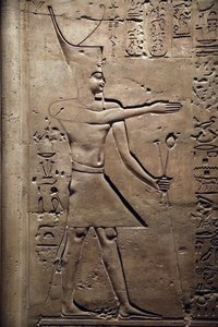 Ägypten, Medamud, Montu-Tempeltür (Detail)
