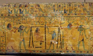 Ägypten: Detail des Sarkophags von Khonsoure