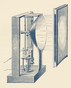 Elektrisches Bühnenlicht verwendet in Meyerbeers Der Prophet von Unbekannter Künstler