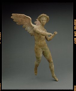 Eros im Flug, Figur hergestellt in Myrina in Kleinasien, griechisch, hellenistische Periode, um 150-100 v. Chr. von Unbekannt