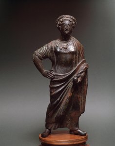 Etruskische Zivilisation: „Junge Frau“ Bronzeskulptur von Unbekannt