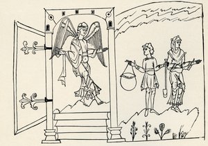 Vertreibung von Adam und Eva aus dem Paradies (Gravur)