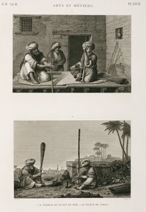 Herstellung, Andere, Pfeifenstielmacher und Tabakstampfer, Ägypten, ca. 1798
