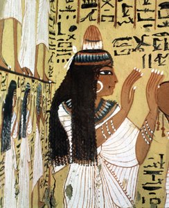 Figur des Orante, Gräber der Handwerker. Stätte von Deir El Medineh in Luxor, Ägypten