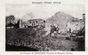 Erster Weltkrieg (1914-1918) - Ostfeldzug: Negocani-Brunnen in Serbien (heute Mazedonien) - Postkarte