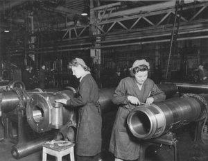 Montage von Verschlussblöcken in den Elswick Works, Newcastle upon Tyne, UK von Unbekannter Künstler