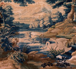 Flämischer Wandteppich. So genannte Verdure. Atelier von Oudenaarde. 340x451cm. Inv 00020.
