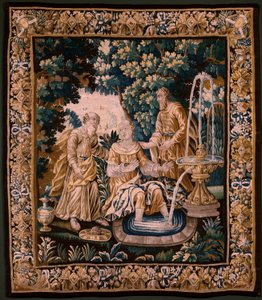 Flämischer Wandteppich. Susanna und die Ältesten. Atelier von Oudenaarde von Alec Hunter