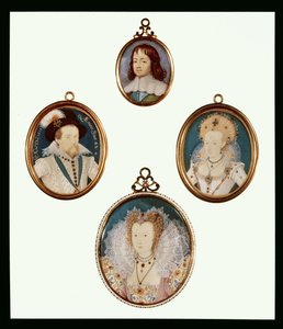 Vier Miniaturen: Charles II als Junge von D. Desgranges