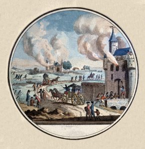 Französische Revolution, Mob plündert ein Schloss, ca. 1792-1793 von Unbekannter Künstler