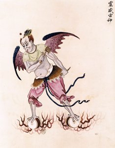 Genie des Bösen des taoistischen Schamanismus. Malerei, chinesische Kunst. von Unbekannter Künstler