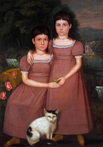 Hamilton-Schwestern mit Katze 1825