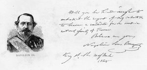 Handschrift und Unterschrift von Napoleon III.