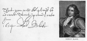 Handschrift und Unterschrift von Robert Blake