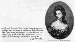 Handschrift und Unterschrift von Sarah, Herzogin von Marlborough
