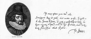 Handschrift und Unterschrift von Sir Francis Bacon aus einem Brief an König James, 29. April