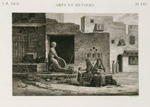 Eisenwaren & Eisenwaren Schleifmaschine, Ägypten, ca. 1798 von Unbekannt