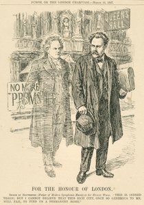 Henry Wood und der Geist von Beethoven vor der Queen