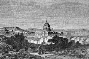 Geschichte des antiken Rom. Rom Gravuren von 1872 St. Peter