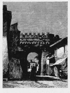 Geschichte des antiken Rom. Das Porta Settimiana ist ein Tor in der Aurelianischen Mauer in Rom. von Unbekannt