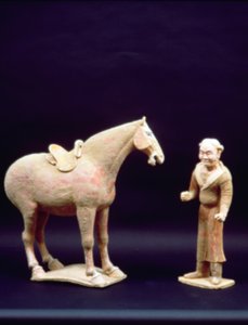 Pferd und Diener, chinesisch, Tang-Dynastie (618-906)
