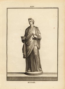 Hygieia, griechische und römische Göttin der Gesundheit und Sauberkeit, Tochter des Gottes der Medizin Asklepios von Unbekannt