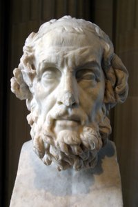 Imaginäres Porträt von Homer, römisches Werk aus dem 2. Jahrhundert n. Chr. Musée du Louvre, Paris von Unknown