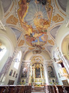 Innen- und Deckenmalereien von Hans Andre, Servitenkirche, Innsbruck, Tirol, Österreich, Europa von Unbekannter Künstler