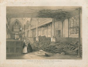 Innenansicht der Walsall Kirche - getönte Lithographie, [Okt 1847] von Unbekannt
