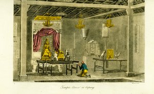 Innenansicht eines chinesischen Tempels in Kupang, Timor