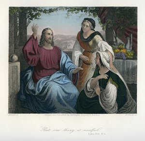 Jesus im Haus von Maria und Martha - Bibel, Neues Testament