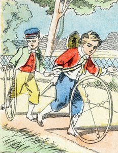 Spiel: Die Reifen - Kinderunterhaltungsalphabet ca. 1890 (Lithographie) von Unbekannt