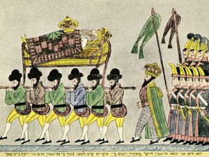 Josephs Brüder tragen Jakob aus Ägypten - Bibel