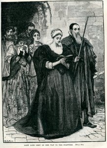 Lady Jane Grey auf dem Weg zu ihrer Hinrichtung von Unbekannter Künstler