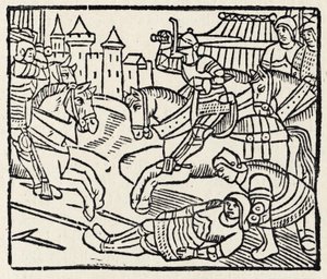 Lancelot bei einem Turnier von Unbekannter Künstler