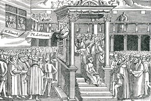 Latimer predigt vor Edward VI. von Unbekannter Künstler