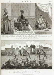 Der König und die Königin von Persien, um 1810-1829 von Unbekannt